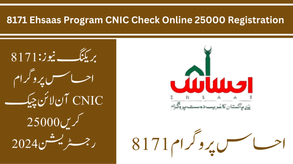 8171 Ehsaas Program CNIC Check Online 25000 Registration 2024
